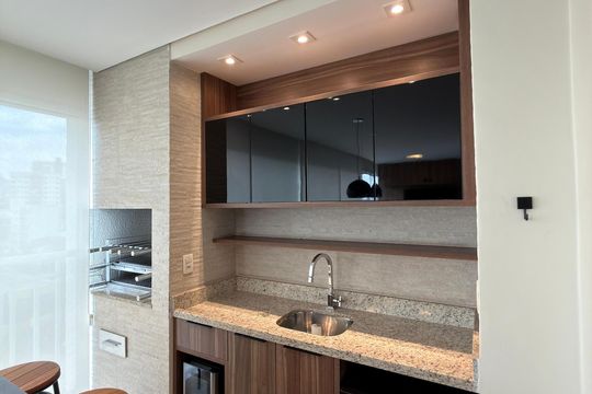 Varanda gourmet de apartamento à venda com 3 quartos, 155m² em Centro, São Bernardo do Campo