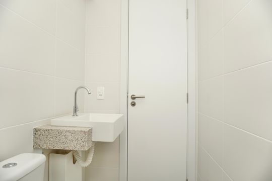 Banheiro Social de apartamento à venda com 3 quartos, 97m² em Buritis, Belo Horizonte