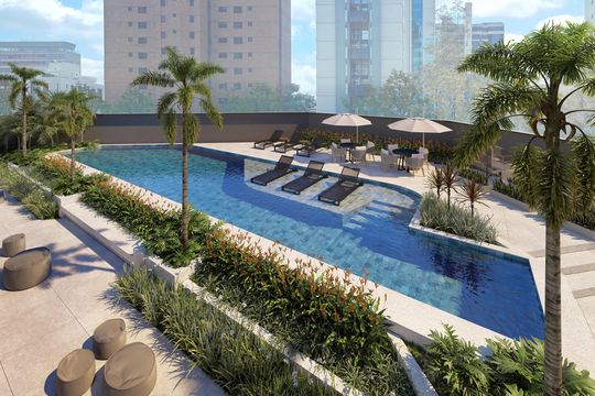 Área comum - Piscina de apartamento à venda com 3 quartos, 99m² em Savassi, Belo Horizonte