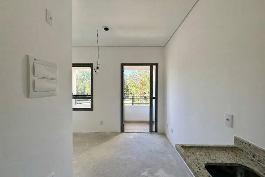 Cozinha  de kitnet/studio para alugar com 1 quarto, 19m² em Santo Amaro, São Paulo