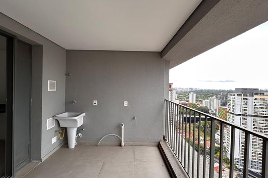Varanda e área de serviço de apartamento à venda com 2 quartos, 69m² em Itaim Bibi, São Paulo