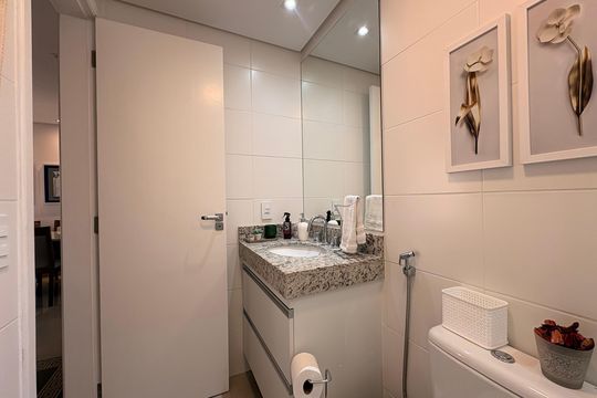Banheiro de apartamento para alugar com 2 quartos, 80m² em Vila Floresta, Santo André