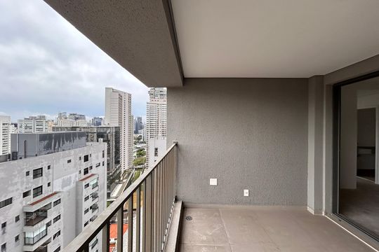 Varanda e área de serviço  de apartamento à venda com 2 quartos, 67m² em Itaim Bibi, São Paulo