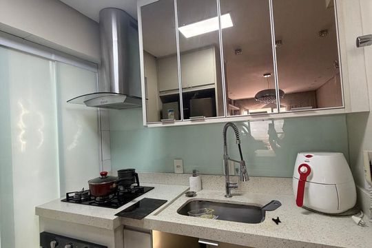 Cozinha de apartamento à venda com 2 quartos, 57m² em Santa Terezinha, Santo André