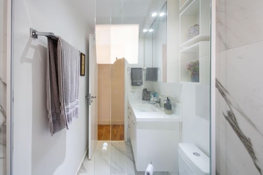 Banheiro de apartamento à venda com 5 quartos, 130m² em Brooklin, São Paulo