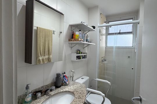 Banheiro da suíte 1 de apartamento à venda com 3 quartos, 114m² em Barra Olímpica, Rio de Janeiro