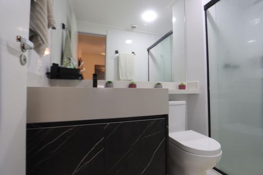 Banheiro da Suíte de casa à venda com 2 quartos, 70m² em Vila Independencia, São Paulo
