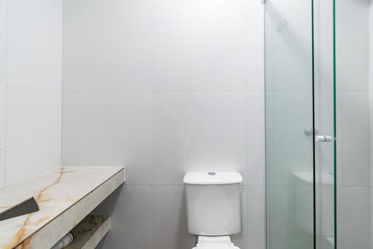Banheiro da Suíte de casa de condomínio para alugar com 1 quarto, 26m² em Jabaquara, São Paulo