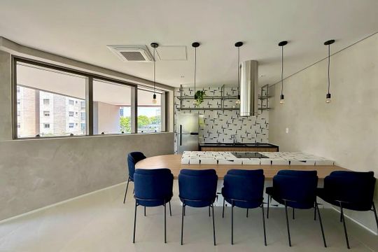 Salão de Festas de kitnet/studio para alugar com 1 quarto, 25m² em Santo Amaro, São Paulo