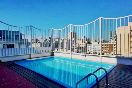 Área externa de kitnet/studio para alugar com 1 quarto, 27m² em Centro Histórico, Porto Alegre