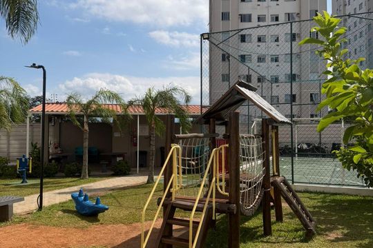 Área externa de apartamento para alugar com 2 quartos, 46m² em Areia Branca, Santos