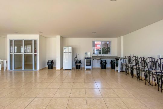 Salão de Festas de apartamento à venda com 2 quartos, 54m² em Vila Humaita, Santo André