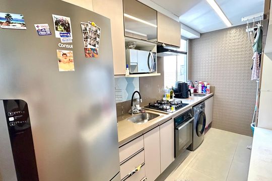 Cozinha de apartamento para alugar com 2 quartos, 43m² em Jardim Angelica, Guarulhos