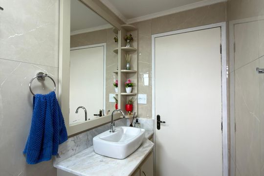 Banheiro Social de apartamento à venda com 2 quartos, 67m² em Jardim Continental, São Bernardo do Campo