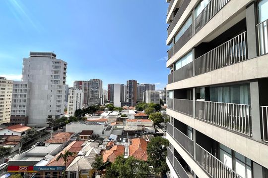 Vista da Varanda de kitnet/studio à venda com 1 quarto, 25m² em Vila Clementino, São Paulo