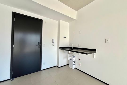 Cozinha de kitnet/studio à venda com 1 quarto, 25m² em Vila Clementino, São Paulo