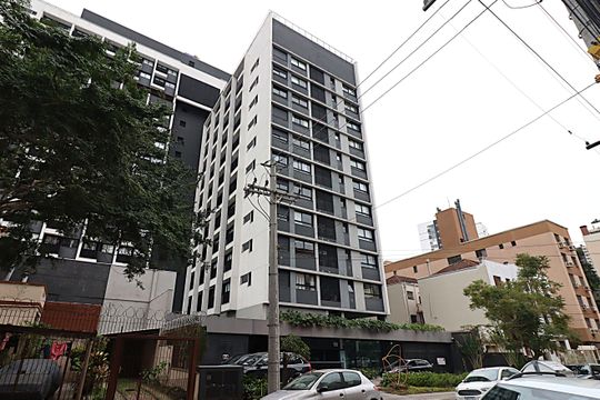 Fachada de kitnet/studio para alugar com 1 quarto, 37m² em Rio Branco, Porto Alegre
