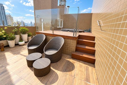 Área Externa da Cobertura de apartamento à venda com 3 quartos, 134m² em Vila Gumercindo, São Paulo