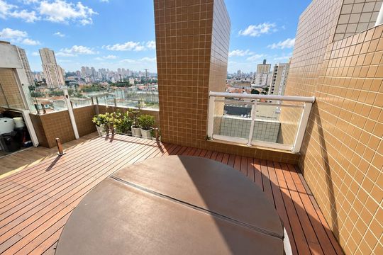 Área Externa da Cobertura de apartamento à venda com 3 quartos, 134m² em Vila Gumercindo, São Paulo