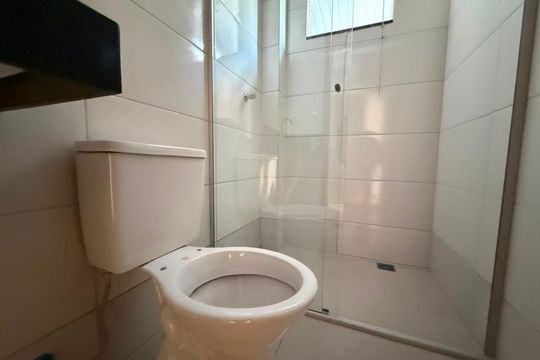 Banheiro de apartamento para alugar com 2 quartos, 65m² em Chacaras Reunidas Santa Terezinha, Contagem