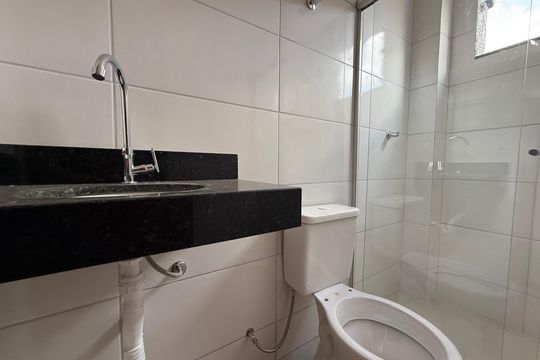 Banheiro de apartamento para alugar com 2 quartos, 62m² em Chacaras Reunidas Santa Terezinha, Contagem