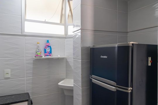 Cozinha de kitnet/studio para alugar com 1 quarto, 35m² em Botafogo, Campinas