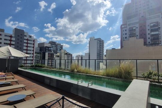 Área comum de apartamento para alugar com 1 quarto, 50m² em Cerqueira César, São Paulo