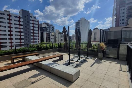 Área comum de apartamento para alugar com 1 quarto, 50m² em Cerqueira César, São Paulo