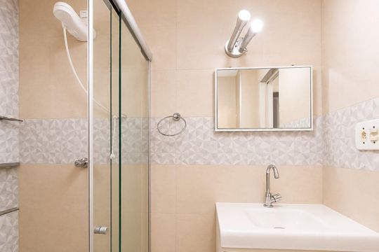 Banheiro de apartamento para alugar com 1 quarto, 58m² em Jardim Paulista, São Paulo
