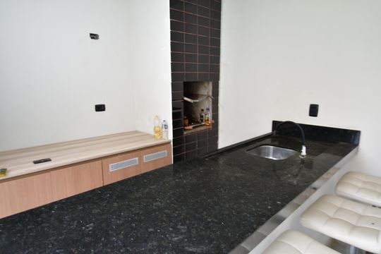 Área comum - Churrasqueira de casa de condomínio à venda com 3 quartos, 100m² em Conjunto Habitacional Vila Santana (sousas), Campinas