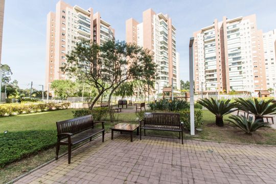 Área comum de apartamento à venda com 1 quarto, 122m² em Tamboré, Santana de Parnaíba