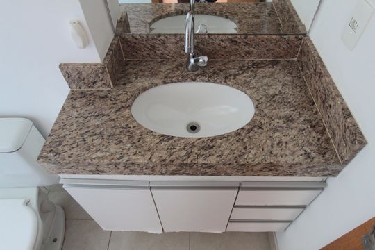 Banheiro de apartamento para alugar com 2 quartos, 48m² em Santa Branca, Belo Horizonte