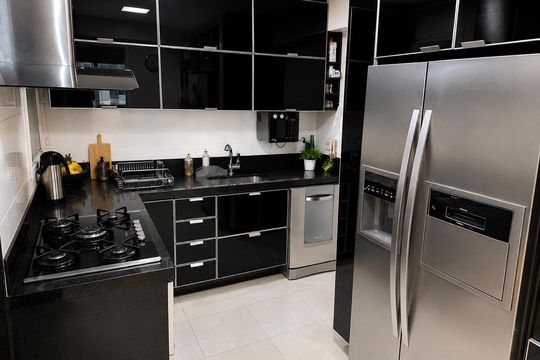 Cozinha de apartamento para alugar com 3 quartos, 124m² em Setor Bueno, Goiânia