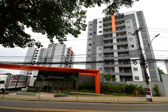 Fachada do Prédio de apartamento à venda com 2 quartos, 66m² em Mansões Santo Antônio, Campinas