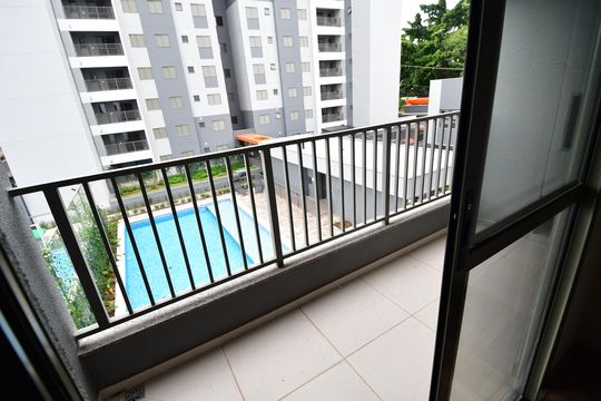 Sala - Sacada de apartamento à venda com 2 quartos, 66m² em Mansões Santo Antônio, Campinas