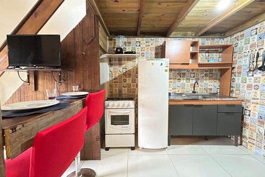 Cozinha  de casa para alugar com 1 quarto, 39m² em Campeche, Florianópolis