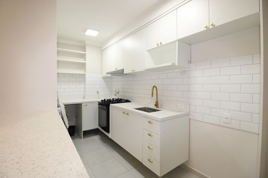 Cozinha de apartamento para alugar com 2 quartos, 36m² em Jardim Helena, São Paulo