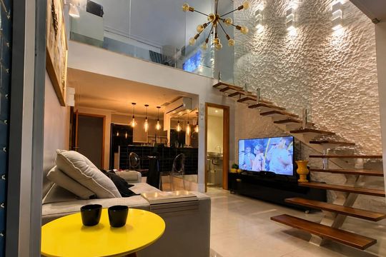 Sala de apartamento para alugar com 1 quarto, 60m² em Patamares, Salvador