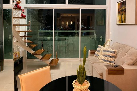 Sala de apartamento para alugar com 1 quarto, 60m² em Patamares, Salvador