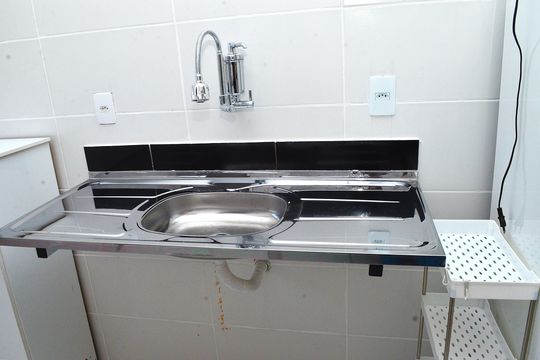 Detalhe da cozinha de kitnet/studio para alugar com 1 quarto, 21m² em Lajedo, Belo Horizonte