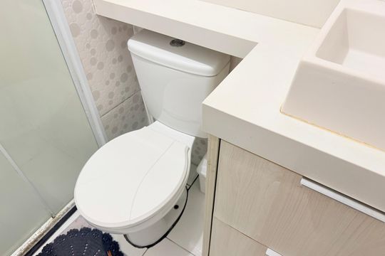 Banheiro de apartamento para alugar com 2 quartos, 38m² em Parque Maria Helena, São Paulo