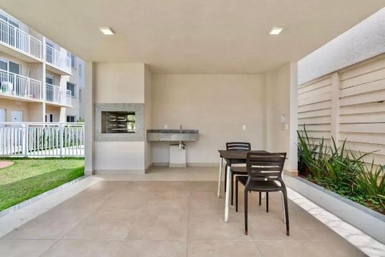 Área comum - Churrasqueira de apartamento para alugar com 1 quarto, 28m² em Jardim Itacolomi, São Paulo