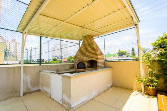 Área comum - Churrasqueira 2 de apartamento à venda com 3 quartos, 74m² em Vila Pires, Santo André