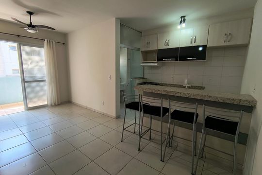 Sala de apartamento para alugar com 1 quarto, 45m² em Subsetor Sul - 7 (S-7), Ribeirão Preto