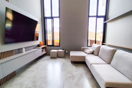 Sala de casa de condomínio à venda com 4 quartos, 233m² em Várzea , Lagoa Santa