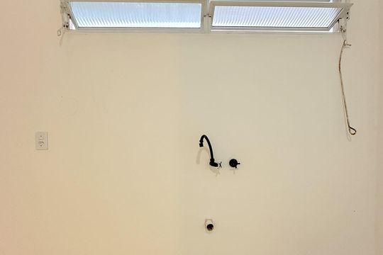 Cozinha de apartamento para alugar com 2 quartos, 50m² em Ceniro Martins, São José