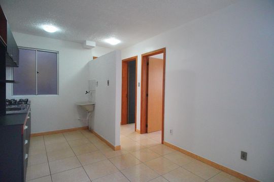 Sala/Cozinha de apartamento à venda com 2 quartos, 38m² em Canudos, Novo Hamburgo