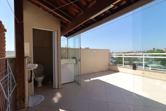 Área de Serviço de apartamento à venda com 2 quartos, 80m² em Vila Lucinda, Santo André