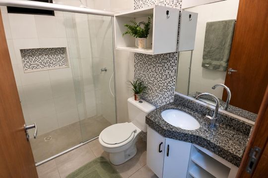Banheiro  de apartamento para alugar com 2 quartos, 50m² em Setor Central, Anápolis