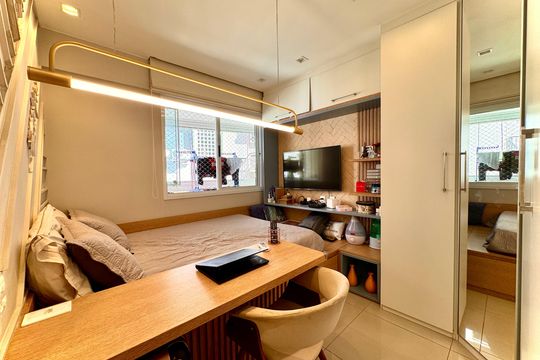 Suíte 2 de apartamento à venda com 3 quartos, 90m² em Jardim Botânico, Rio de Janeiro